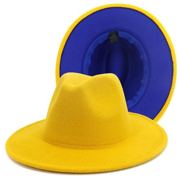 Two Tone Sorority Color Fedora Hats Bundle, Wholesale Bundle Sale, Unisex Hats - Picture 4 of 4